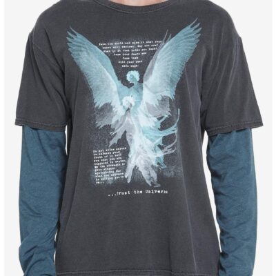 Angelic Double Exposure Twofer Long-Sleeve T-Shirt