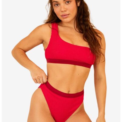 Dippin’ Daisy’s Ultra Swim Bottom Sunset Glow Red