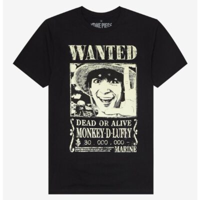 One Piece Luffy Live Action Wanted Poster T-Shirt