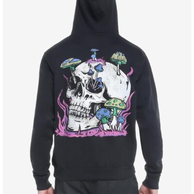 Trippy Skull Mushroom Hoodie