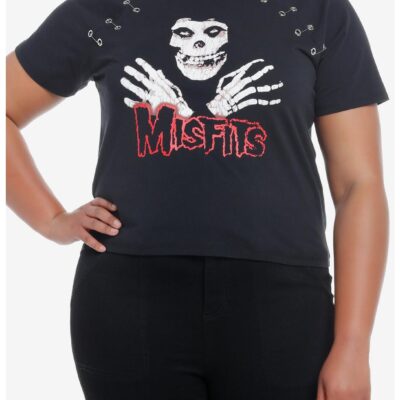 Misfits X Social Collision Fiend Safety Pin Girls Raglan T-Shirt Plus Size Hot Topic Exclusive