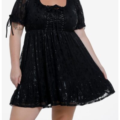 Cosmic Aura Skeleton Butterfly Lace-Up Dress Plus Size