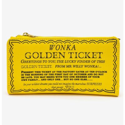 Willy Wonka Chocolate Factory Golden Ticket Bi-fold Wallet