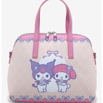 Loungefly My Melody & Kuromi Pastel Bows Satchel Bag