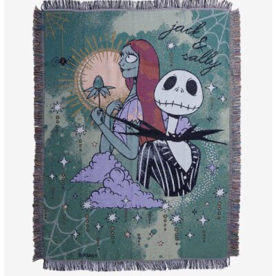 The Nightmare Before Christmas Jack & Sally Tapestry Throw Blanket