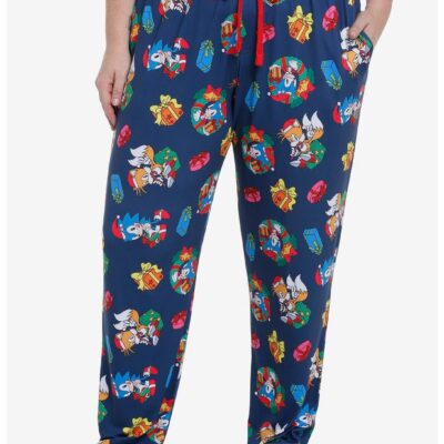 Sonic The Hedgehog Holiday Pajama Pants Plus Size