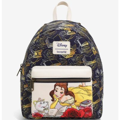 Loungefly Disney Beauty And The Beast Belle & Books Mini Backpack