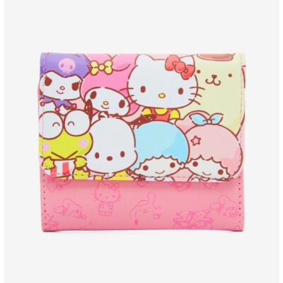 Loungefly Hello Kitty And Friends Pink Mini Flap Wallet