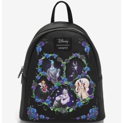 Loungefly Disney Villains Dark Flowers Mini Backpack