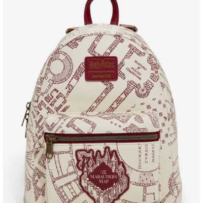 Loungefly Harry Potter Maroon Marauder’s Map Mini Backpack