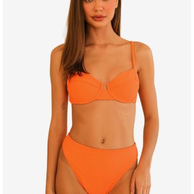 Dippin’ Daisy’s Gigi Swim Top Ginger Orange Ribbed