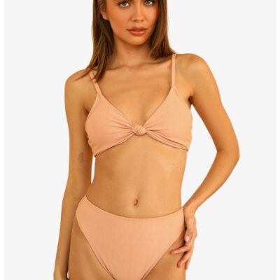 Dippin’ Daisy’s Seashore Swim Bottom Peach Ribbed