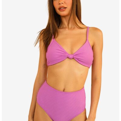 Dippin’ Daisy’s Balboa Swim Bottom Vivid Violet Ribbed