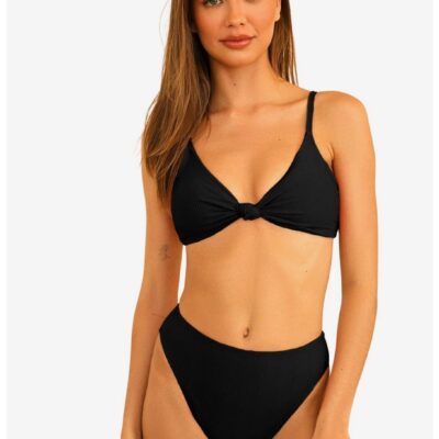 Dippin’ Daisy’s Zen Swim Top Black Ribbed