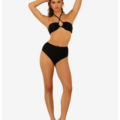 Dippin’ Daisy’s Balboa Swim Bottom Black Ribbed