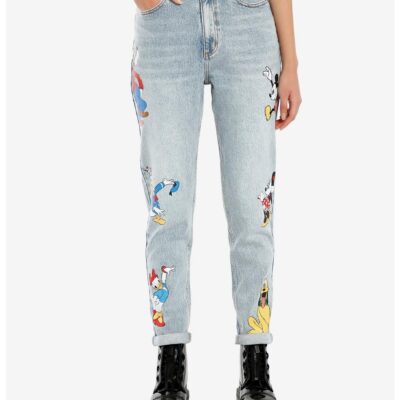 Disney Mickey Mouse And Friends Mom Jeans With Belt