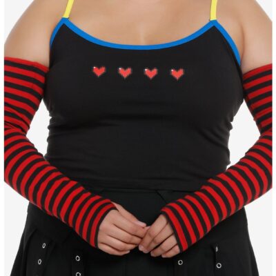 Social Collision Hearts Girls Cami With Arm Warmers Plus Size