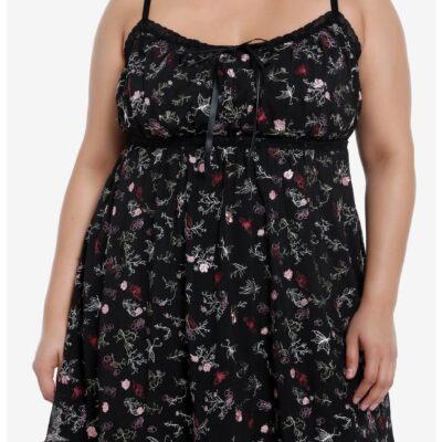 Sweet Society Flower Embroidery Cami Dress Plus Size