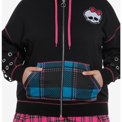 Monster High Grommet Sleeve Girls Hoodie Plus Size