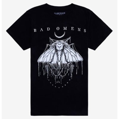 Bad Omens Moth Boyfriend Fit Girls T-Shirt