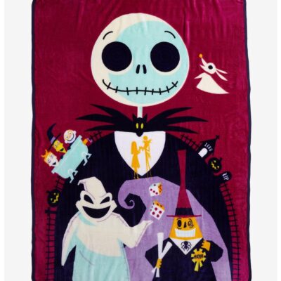 The Nightmare Before Christmas Group Throw Blanket