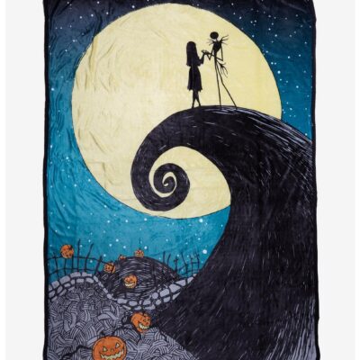 The Nightmare Before Christmas Spiral Hill Throw Blanket