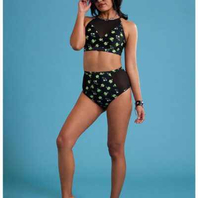 Invader Zim GIR Poses Mesh High-Waisted Swim Bottoms