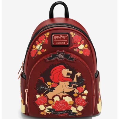 Loungefly Harry Potter Gryffindor Floral Mini Backpack