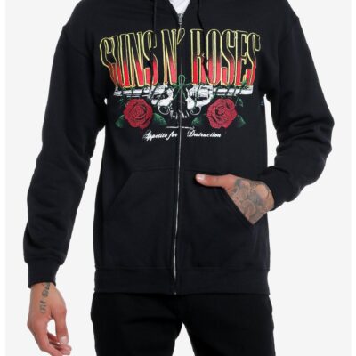 Guns N’ Roses Appetite For Destruction Track List ZIp-Up Hoodie