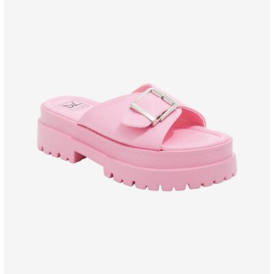 Dirty Laundry Pink Buckle Sandals