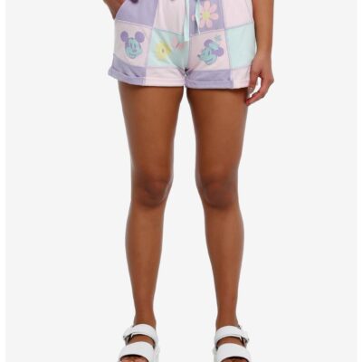 Her Universe Disney Pastel Spring Patchwork Girls Lounge Shorts