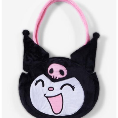 Kuromi Face Plush Tote Bag