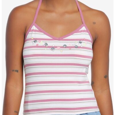 Her Universe Studio Ghibli Spirited Away Soot Sprite Candy Striped Girls Halter Top