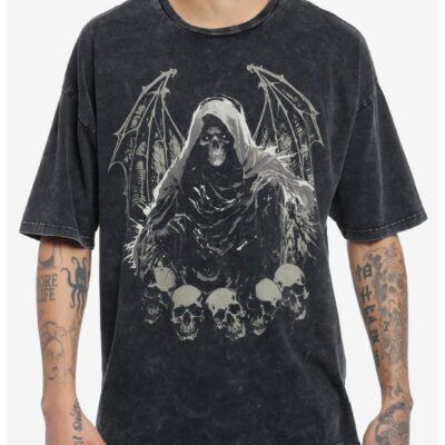 Social Collision® Grim Reaper Skulls T-Shirt