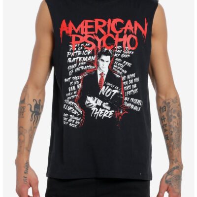 American Psycho Patrick Bateman Verbiage Muscle Tank Top