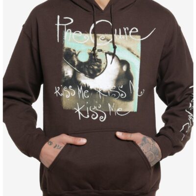 The Cure Kiss Me Kiss Me Kiss Me Brown Hoodie