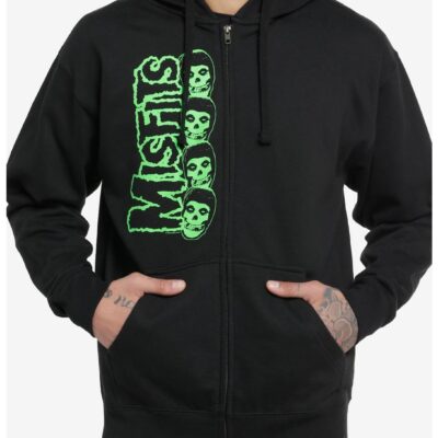 Misfits Green Fiend Skull Hoodie