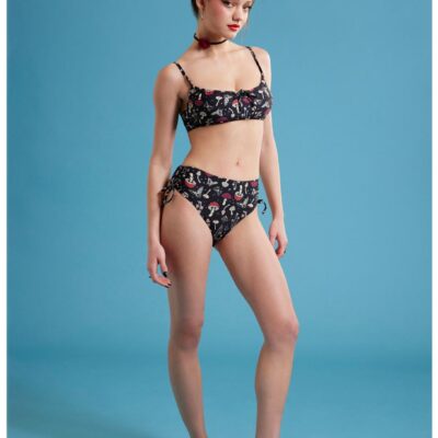 Mushroom Butterfly Ruched Swim Bottoms