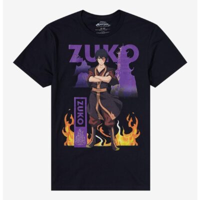 Avatar: The Last Airbender Zuko Purple Boyfriend Fit Girls T-Shirt