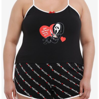 Scream Ghost Face Horror Movies Heart Girls Lounge Set Plus Size