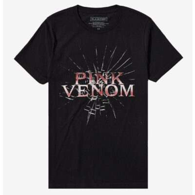 BLACKPINK Pink Venom Spiderweb Boyfriend Fit Girls T-Shirt