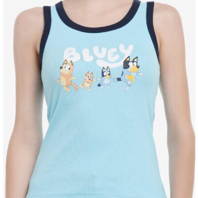 Bluey Group Ribbed Girls Tank Top