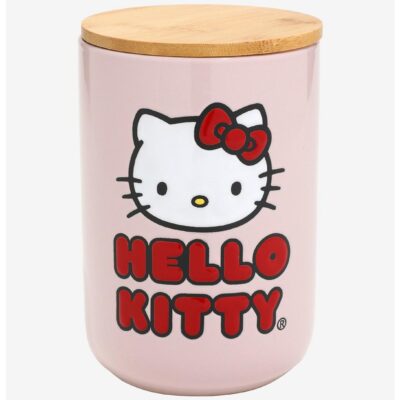 Hello Kitty Pink Ceramic Cookie Jar