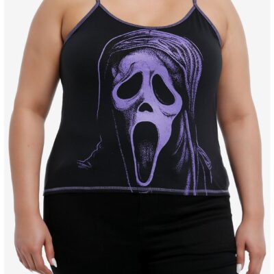 Scream Ghost Face Jumbo Print Girls Cami Plus Size