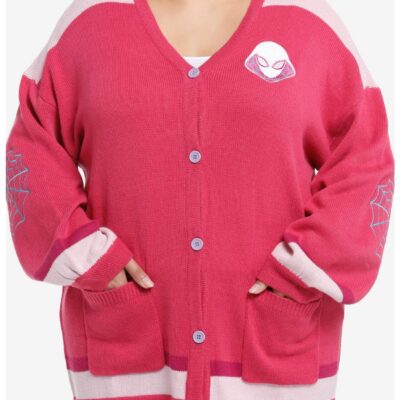 Her Universe Marvel Spider-Man: Across The Spider-Verse Spider-Gwen Girls Cardigan Plus Size