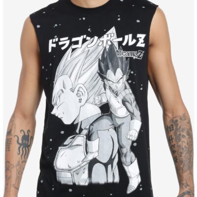 Dragon Ball Z Vegeta Splatter Muscle Tank Top