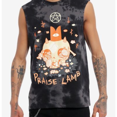 Cult Of The Lamb Praise Lamb Tie-Dye Muscle Tank Top