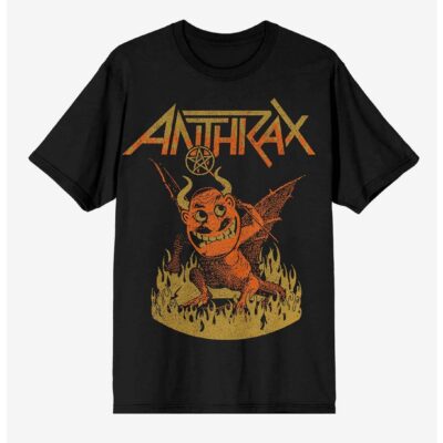 Anthrax Playful Devil Boyfriend Fit Girls T-Shirt