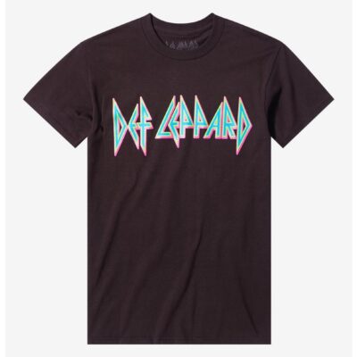 Def Leppard Animal Neon Boyfriend Fit Girls T-Shirt