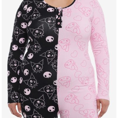 My Melody & Kuromi Split Lounge Romper Plus Size